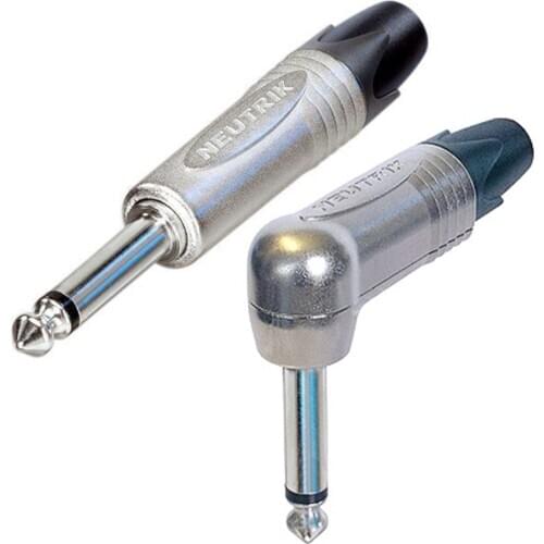 2pcs Switzerland Original NEUTRIK NP2X/NP2RX 6.35mm TR plug 1/4" professional right-angle plug monaural instrument connector