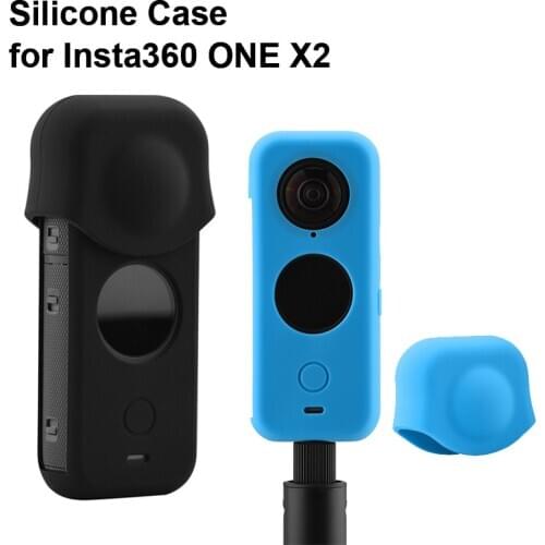 Silicone Case for Insta360 ONE X2 Soft Cover Shell Dustproof Lens Cap Screen Cover Protective Sleeve Panoramic Camera Accessory