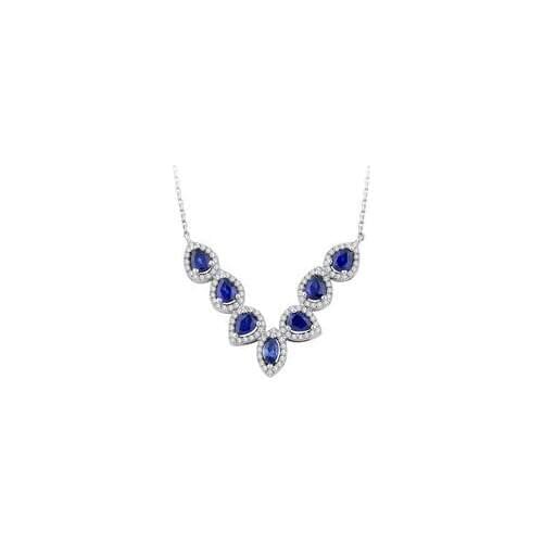 Symbol Gold 1.75 Carat Diamond Sapphire Necklace Fashion Jewelry Stylish Brilliant Eye-catching Pendant For Women