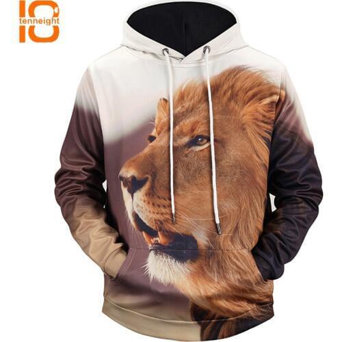 TENNEIGHT Sports sweatshirts men hooded long-sleeved Printed 3D couple clothing Male/women shirt hooded sweatshirts