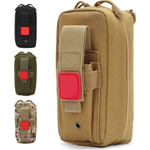Tactical Molle Medical Pouch Emergency Trauma Kit EMT First Aid Bag Outdoor Survival Tool Military EDC Pouch Phone Waist Pack