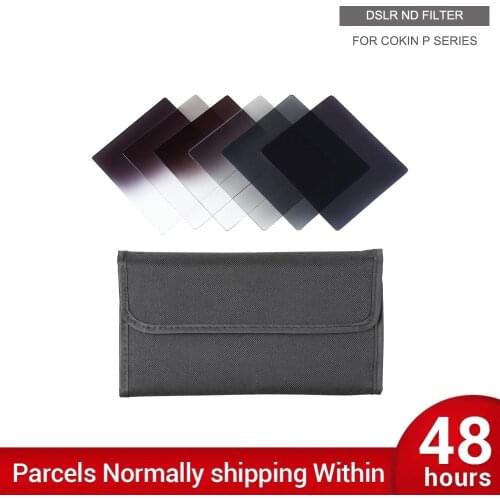 Universal Neutral Density Filter Graduated Grey Full Color Square ND Filter ND2 ND4 ND8 with Filter Bag for Cokin P Series DSLR