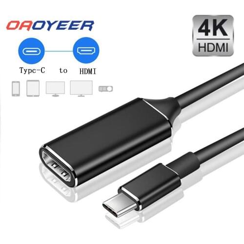 USB C to HDMI-compatible Adapter 4K 30Hz Cable Type C to HDMI for MacBook Samsung S10 Huawei Mate P20 Pro USB-C Type-C Adapter