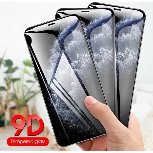 9D Protective Glass On The For iPhone 12 Mini 12 Pro Glass Full Cover For iPhone 11 12 Pro Max Screen Protector Tempered Glass