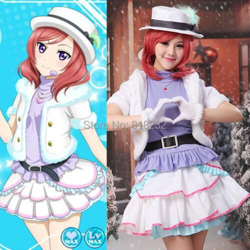 Love Live School Idol Project Snow Halation Nishikino Maki Vest Tops Dress Uniform Outfit Anime Cosplay Costumes