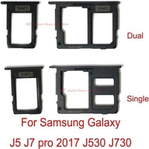 10 Sets For Samsung Galaxy J5 J7 pro 2017 J530F J530 J730F J730 Single & Dual SIM Card Tray Holder Micro SD Card Slot Holder