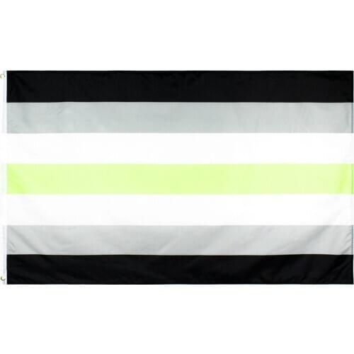 3x5ft LGBT Gay Pride Genderless Agender Flag