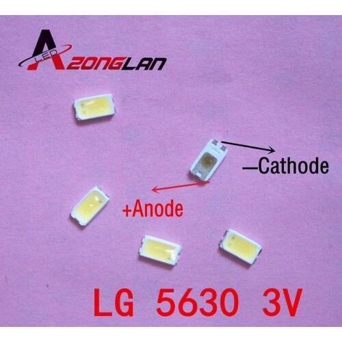 500PCS For LG LED LCD Backlight TV Application Middle Power LED Backlight RS59P 0.5W 3V 5630 Cool white LED LCD TV Backlight