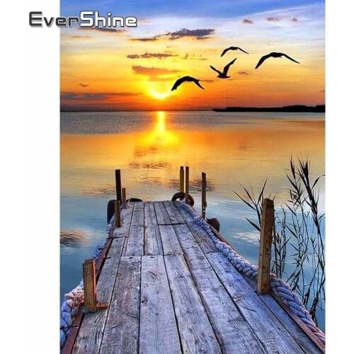 Evershine 5D Diamond Mosaic Full Display Scenery Cross Stitch Diamond Embroidery Sale Landscape Rhinestones Pictures Diamond Art