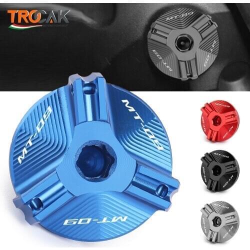 For Yamaha MT09 MT 09 TRACER FZ09 M2.0*2.5 Motorcycle Aluminum Oil Filler Cap Plug cover with mt-09 logo