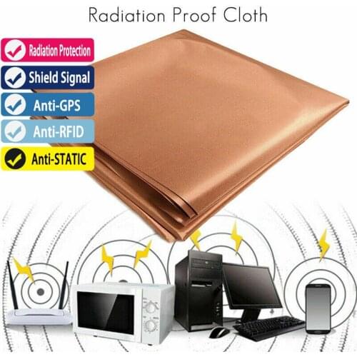 Antimagnetic Cloth Radiation Proff Fabric Emf Copper Shielding Fabric-Blocking Rfid Wifi Emi Emp Anti-Scanning Rfid 100*110Cm