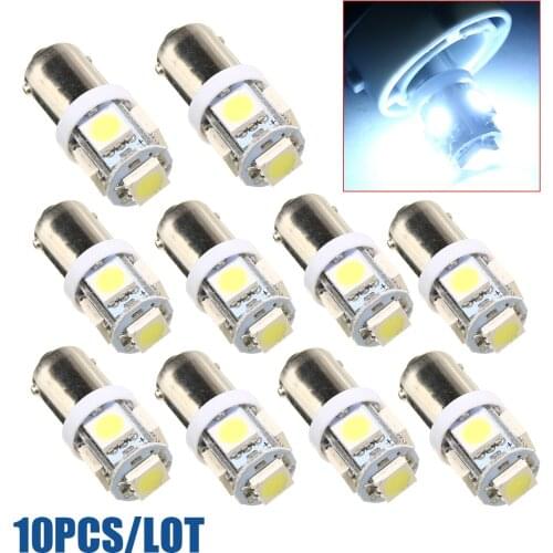 10pcs 12V T11 BA9S Car Interior Light T4W 3886X H6W 363 5050 5LED Auto Dome Map Lamp Bulb Super White Lights