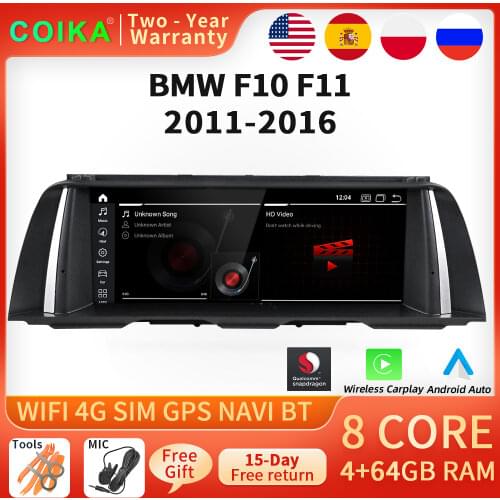 1920*720 IPS Touch Screen Car Multimedia For BMW F10 F11 2011-2016 GPS Navi Stereo Android 10.0 System 4G LTE 4+64G RAM 8 Core