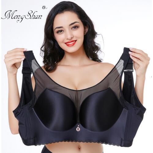 Fat MM200 Jin breast wiping, fattening and cupping Ultra-thin large bra sexy gathering underwear women bra push up 120D 120E