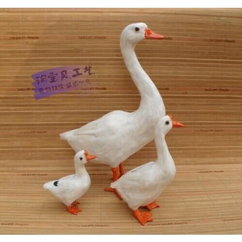 Simulation goose model lovely goose fur model ,props home decoration gift r1470