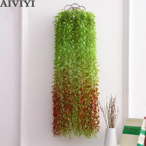 Artificial Hanging Flower Plant Fake Vine Willow Wicker Rattan Flowers Artificial Hanging for Home Wedding Wall Decoration