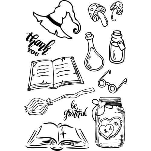 Hot selling magic broom clear stamp / silicone seal flower stamp DIY scrapbook album / card production