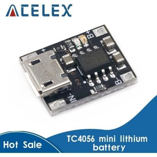 10PCS Single Cell Lithium Battery Charging Charger Module 1A 5V-6V 4.2V TC4056 TC4056A Micro USB Power Supply Board TP4056
