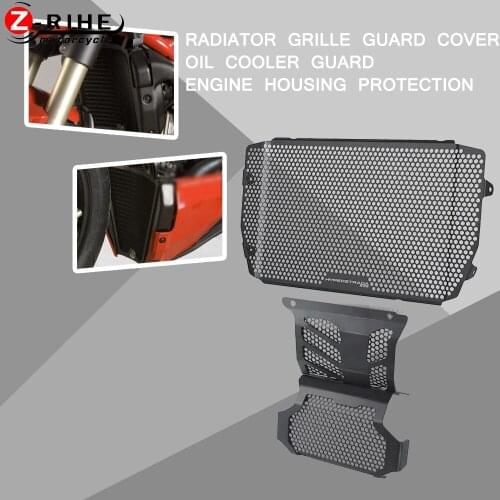 Motorcycle Accessories For Ducati Hyperstrada 939 Radiator Guard And Oil Cooler Guard And Engine Guard Protector 2016 2017-2018