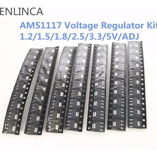 70pcs kit Voltage Regulator Kit AMS1117 1.2V/1.5V/1.8V/2.5V/3.3V/5.0V/ADJ lm1117 AMS1117-1.2 AMS1117-1.8 AMS1117-2.5 AMS1117-3.3