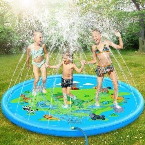 Summer Inflatable Splash Pad Sprinkle Splash Play Mat Eco-friendly Backyard Sprinklers Toys For Boys Girls Dogs Play