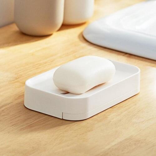 Wall Mounted Soap Box Soap Tray Holder Storage Rack Home Storage PS Drawer Soap Dishes Soap Storage Box for Bathroom