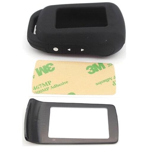 Newly A92 silicone case+A92 keychain GLASS for Starline A92 A94 V62 A62 A64 lcd two way car remote controller free shipping