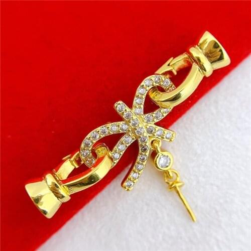 Wholesale DIY Natural Stones Beads Jewelry Making Accessories Silver/Gold/Rose Gold Metal Connector Clasps Findings