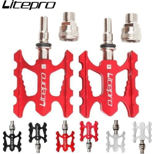 Litepro Quick Release Pedal Ultra-light Aluminum Alloy MTB Road Bike Pedals For Brompton Fnhon Folding Bike