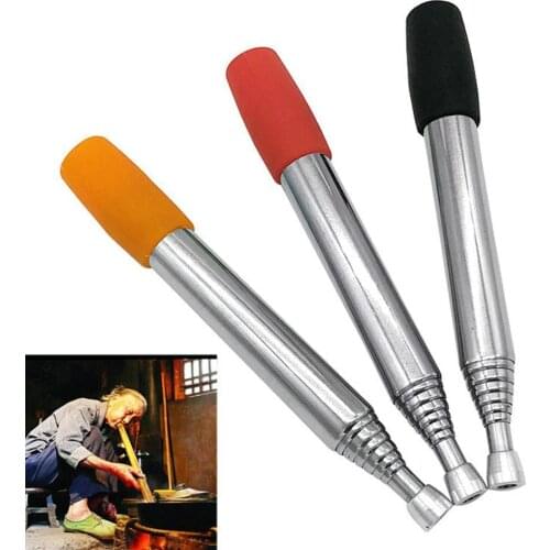 Silicone Head Fire Tube Outdoor Camping Hiking Mountain Climbing Steel Fire Foldable Portable Fire Tube Tool B5L7