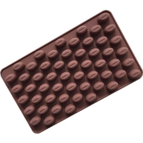 55-hole mini coffee beans Chocolate ice tray mold Silicone cake mold Kitchen baking tools
