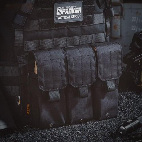 Tactical triple pack Molle sub pack quick pull vest set accessories