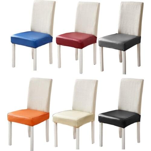 100% waterproof PU material elastica chair cover for dining room chair seat slipcovers protector for pets