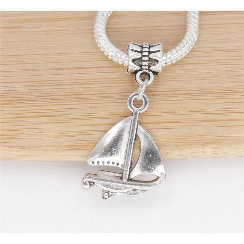 Classic beads 25pcs/lot sailing charms fit bracelet diy jewelry making