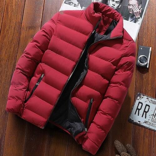 2021 winter thickened sports cotton jacket clothes mens stand collar hat down leisure zipper warm coat windbreaker