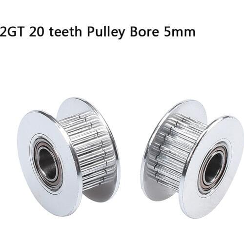 2GT 20 teeth pulley wheel Perlin passive idler pulley wheel bore 5mm For 3d printer
