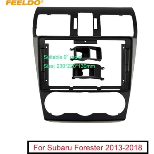 FEELDO Car Audio Radio 9" Big Screen 2DIN Fascia Frame Adapter For Subaru Forester DVD Player Dash Fitting Panel Frame Kit