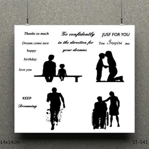 AZSG Different Phase of life Silicone Clear Stamps For Scrapbooking DIY Clip Art / Album / Card Making Decoration Stamps Crafts