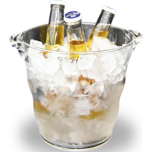 Big Sale!4.9L Transparent Ice Bucket Champagne Beer Wine Cooler Drink Bottle Holder Ice Tub For Bar/Outside/Home Thick Acrylic