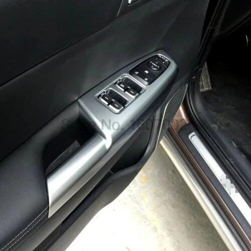 For Sportage kx5 2016 Chrome Car Interior Door Armrest Pannel Cover Window Lifter Switch Trim Bezel