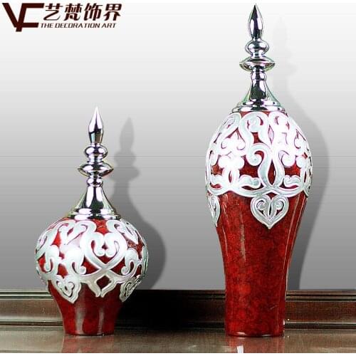 Storage tank European fashion ornaments living room ornament crafts ornaments wedding gift ideas upscale Canister