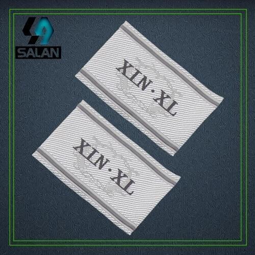 Ffree shipping customize high density clothing woven labels brand name embroidered sewing tags high grade garment fabric labels