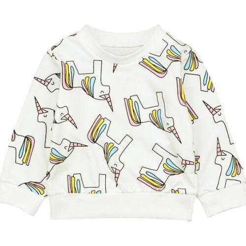 New Baby Girls Clothes Long Sleeve Unicorn Pattern T Shirts for Girls 2019 Spring Brand Children Sweatshirt Kids Clothing Tops