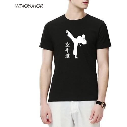 Karate Martial T-shirts Men Summer Casual Short Sleeve Cotton T Shirts Japanese Style Cool Print Streetwear Brand Clothing