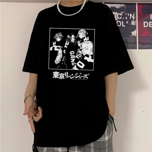 Japanese Anime Tokyo Revengers T Shirt Men/Women Kawaii Harajuku Summer Tops Graphic Tees Cartoon Unisex Hip hop T-shirt Male