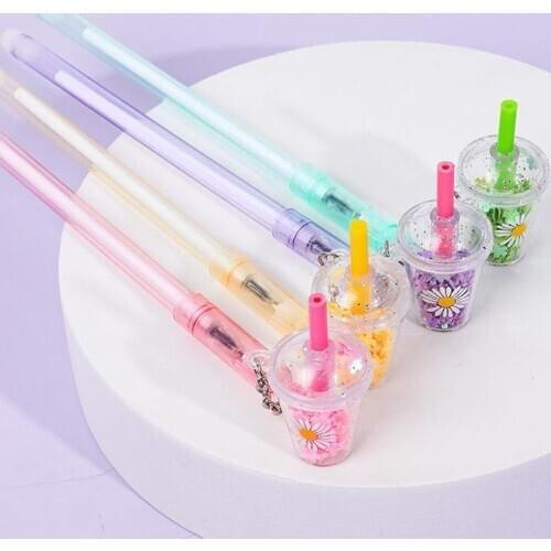 Pendant Gel Pen 0.38mm Novelty Student Cute Pens Kawaii Stationery Gel Pens Cute Cartoon Writing Pen Kawaii School Supplies