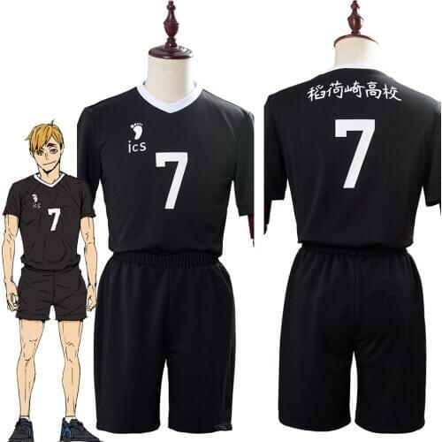Haikyu! Haikyuu! Miya Atsumu Cosplay Costume Black Suit Top+Pants Halloween Carnival Party custom Made