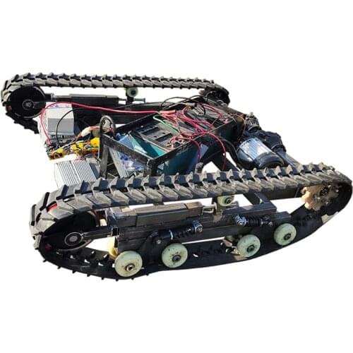 Simulation of damping spring gear rotation of remote-controlled Tucker Tracked Electric Cross-country Vehicle double-drive cli