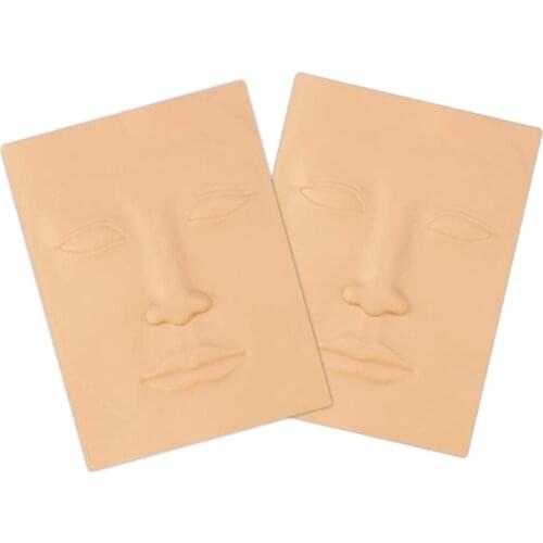 5pcs 3D Silicone Fake Skin Permanent Makeup Tattoo Practice Skin Blank Eye Lips Face For Microblading Tattoo Practice Beginner