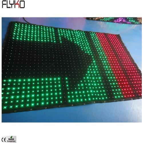 2019 hot stage used led curtain display screen P7cm 2x3m dmx led cloth light wedding decoration